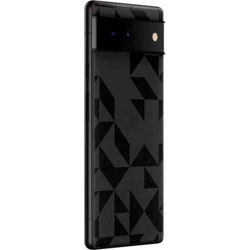 Black Geometric Google Pixel 6 Skin